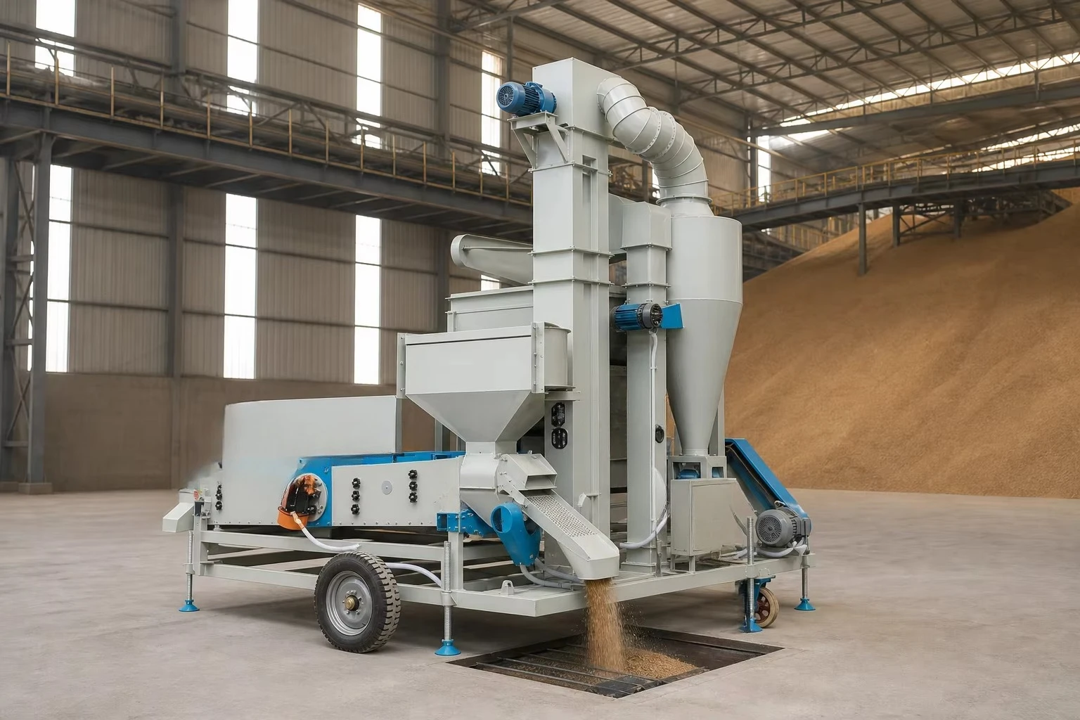 Soybean Corn Wheat Grain Sorting Machine Vibrating Separator Seed Cleaner Grader for Seed Company and Farm Cooperative