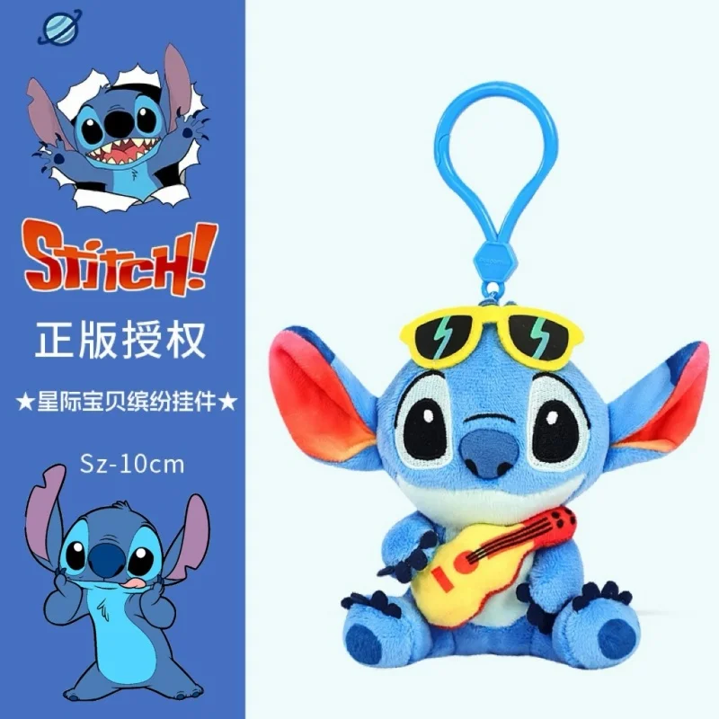 Original Disney Toy Story Stitch Kawaii Winnie Lotso Plush Doll Cartoon Stuffed Anime Keychain Pendant Strap Toys Children Gift