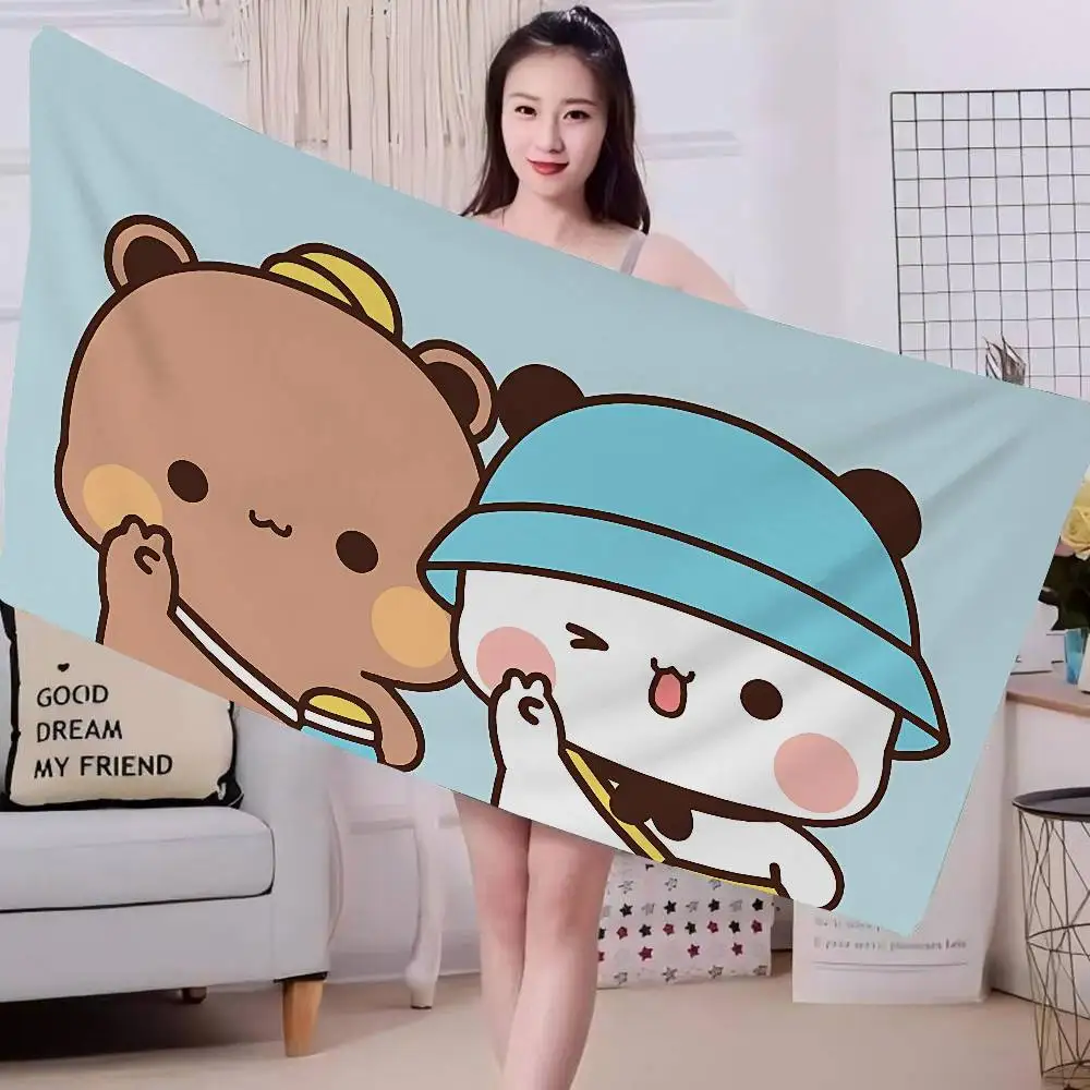 1Pc Bubu and Dudu Cute Cartoon Microfiber Beach Towel Absorbent Quick dry Soft Yoga Swimming Resort Mountain Climbing Towel