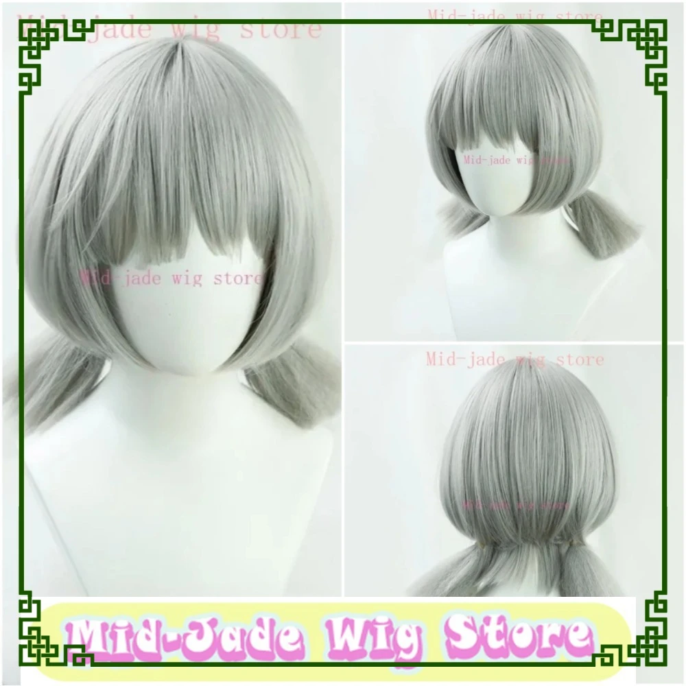 

Mid-jade Wig Store Genshin Impact Sayu Cosplay Wig Synthetic Simulation Scalp Double Braid Anime Cosplay Party Costume Props
