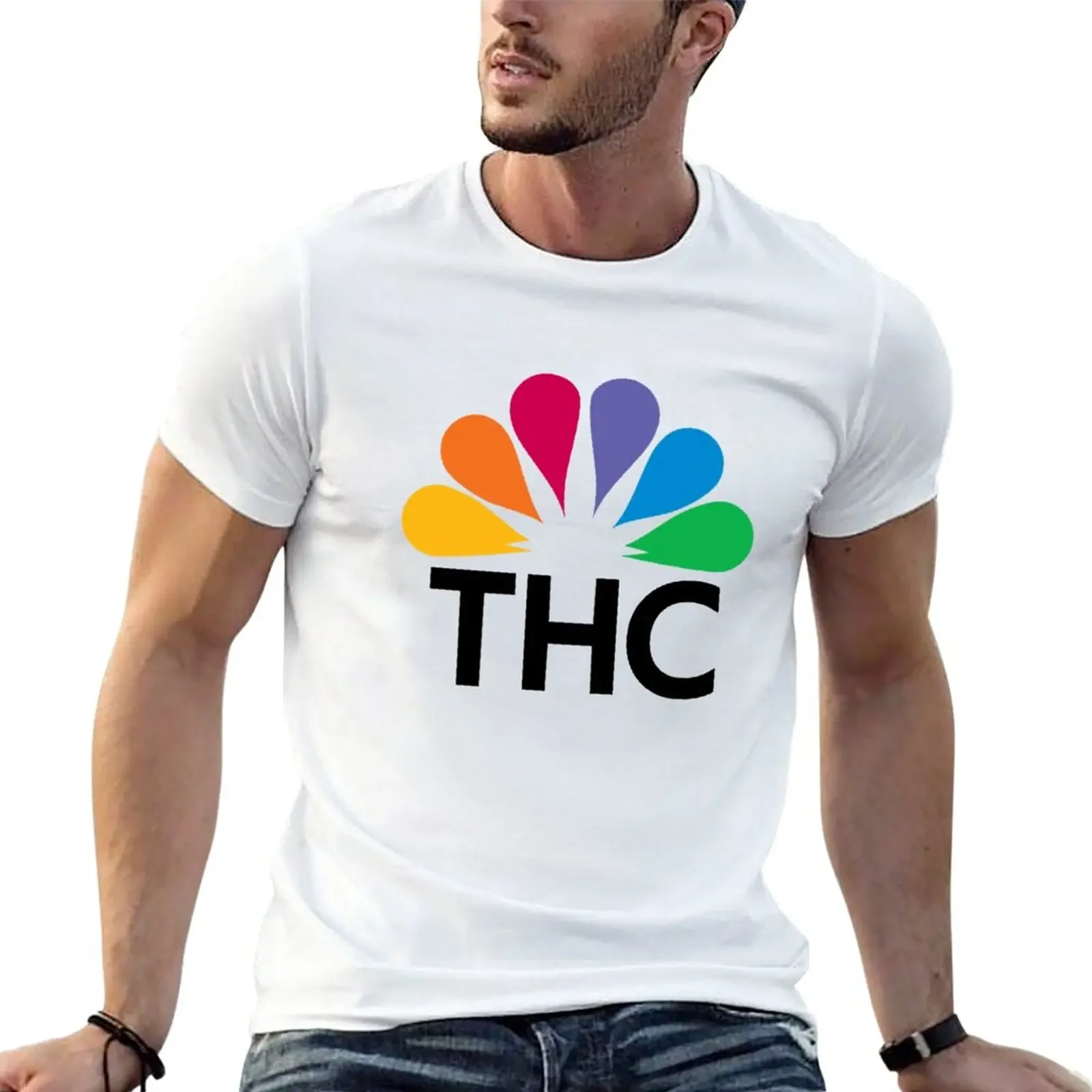 NBC logo parody for stoners T-Shirt vintage clothes plain boys animal print men workout shirt