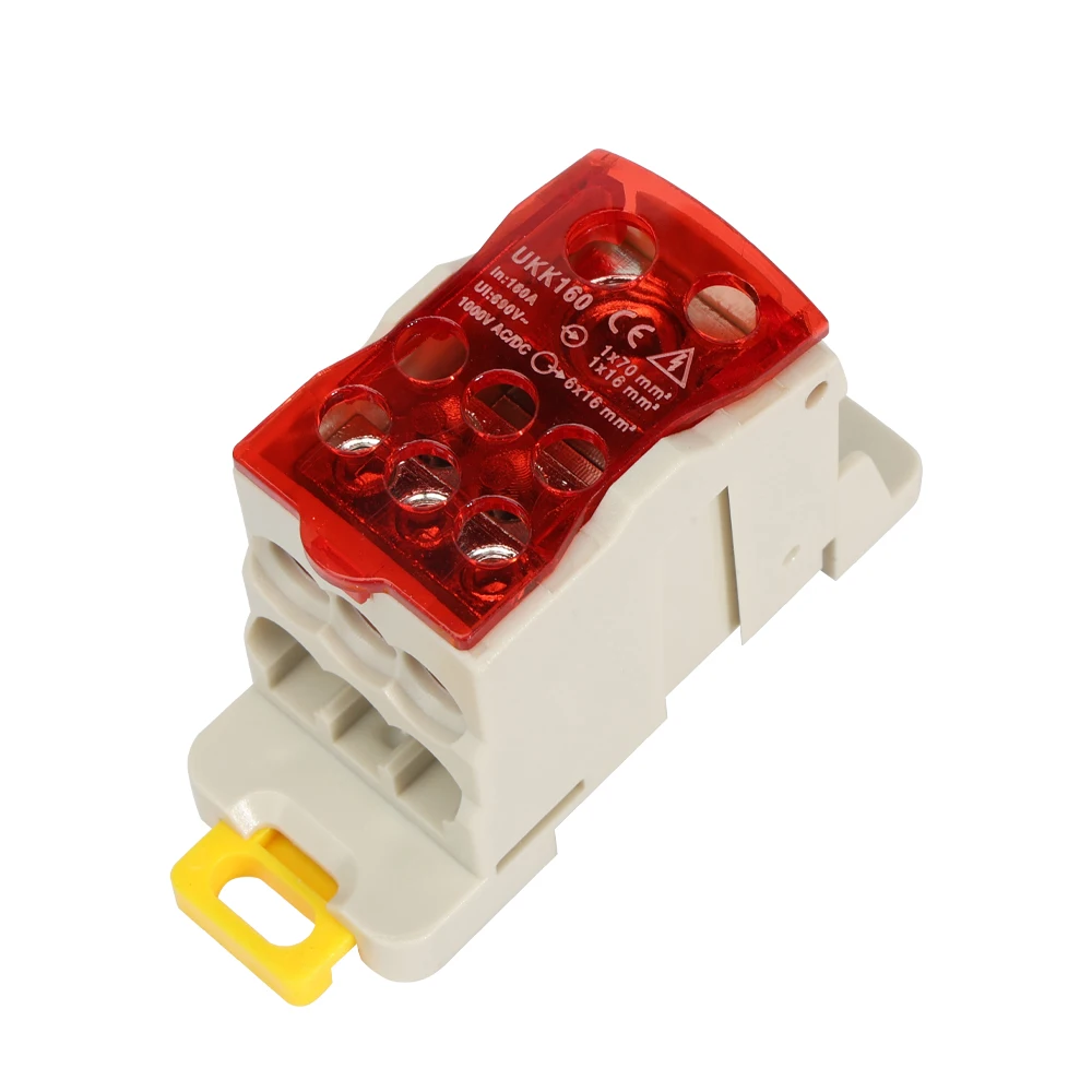 UKK Verdeelkast 80A 125A 160A 1 In Meerdere Uitgangen Elektrische Draadverbindingskast S DIN-rail Klemmenblok Stroom PlI