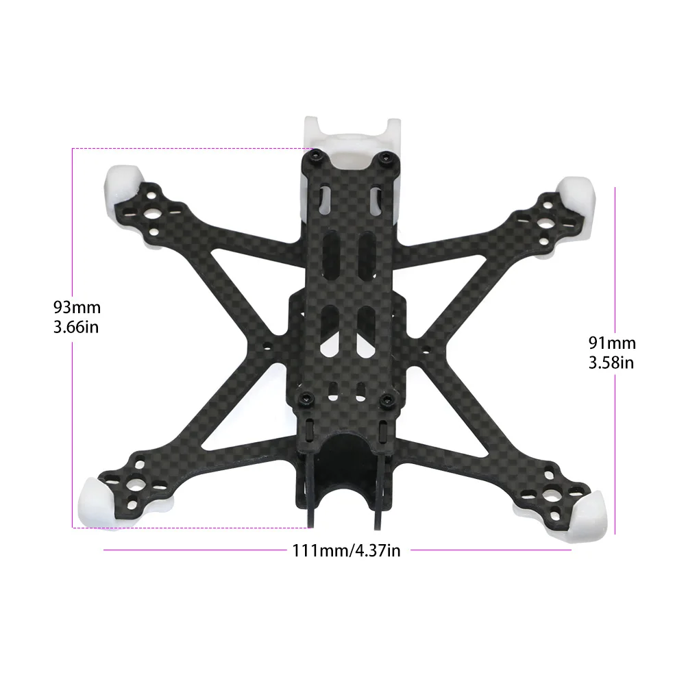 Angel25 2.5 Inch 118MM Wheelbase Carbon Firber Frame Kit RC Drone FPV Racing Quadcopter Support1103 1104 1206 Brushless Motor
