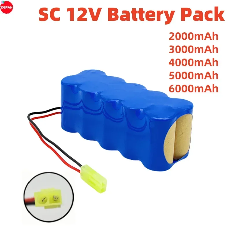 

12V SC 2.0/3.0/4.0/5.0/6.0Ah 100% large capacity battery pack suitable for sweeping robot vacuum cleaner