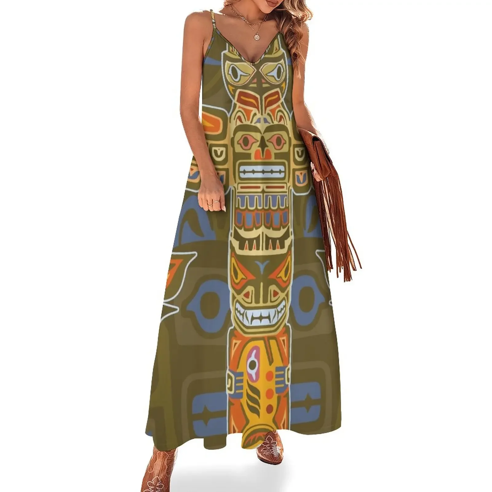 

Alaskan Totem Poles Sleeveless Dress wedding dresses for parties women's elegant loose dresses dress for women 2024