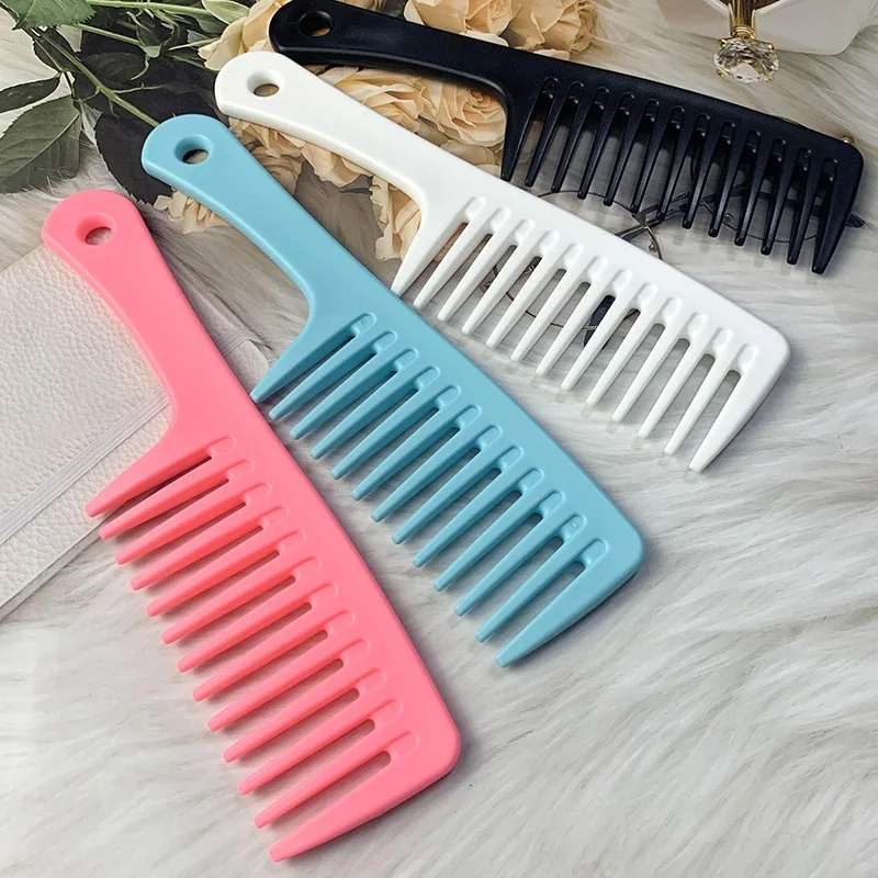 Anti-Static Plastic Hairdressing Wide Tooth Smooth Hair Comb men\'s and women\'s household Heat Resistant Pro Salon Styling Tools
