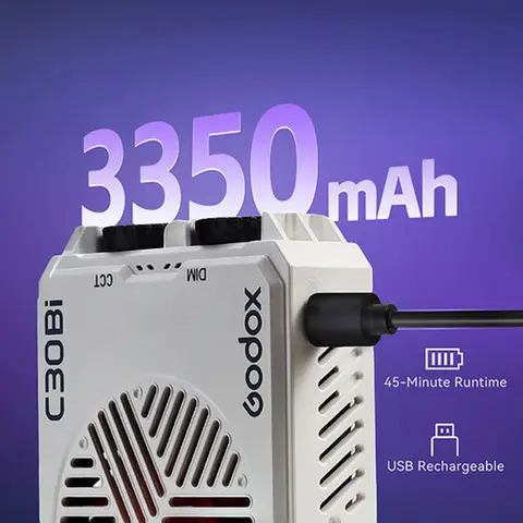 Godox C30Bi Bi-color 2800-6500K 30w LITEMONS LED Light Panel for Video Recording Vlogging Live Streaming