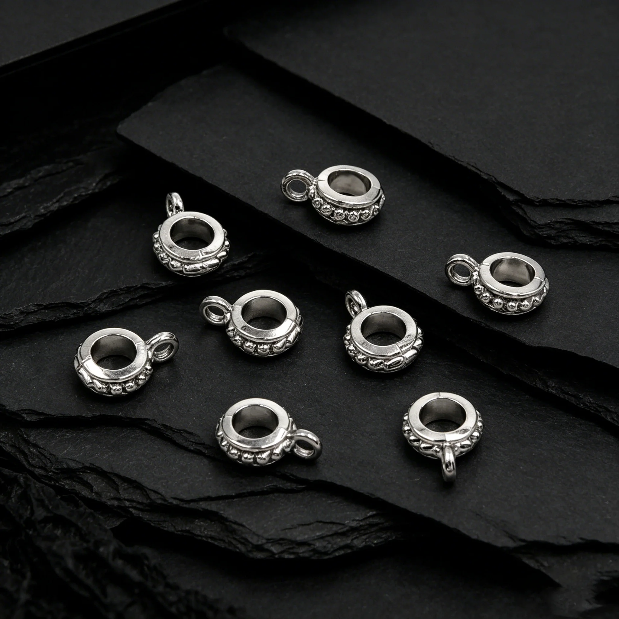 10/20 Stück runde Anhänger-Perlen-Verbinder-Charms für DIY-Halsketten, Armbänder, Schmuckherstellung, Zubehör, Komponenten, Bastelbedarf – Detail 3