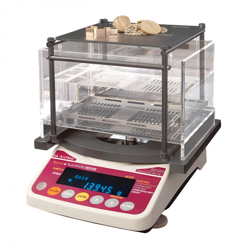 Alfa Mirage Japan GKS-3000 for Jewelry Tester for Gold Platinum Precious Metal Testing hine for 14 K 24 K Karat Purity