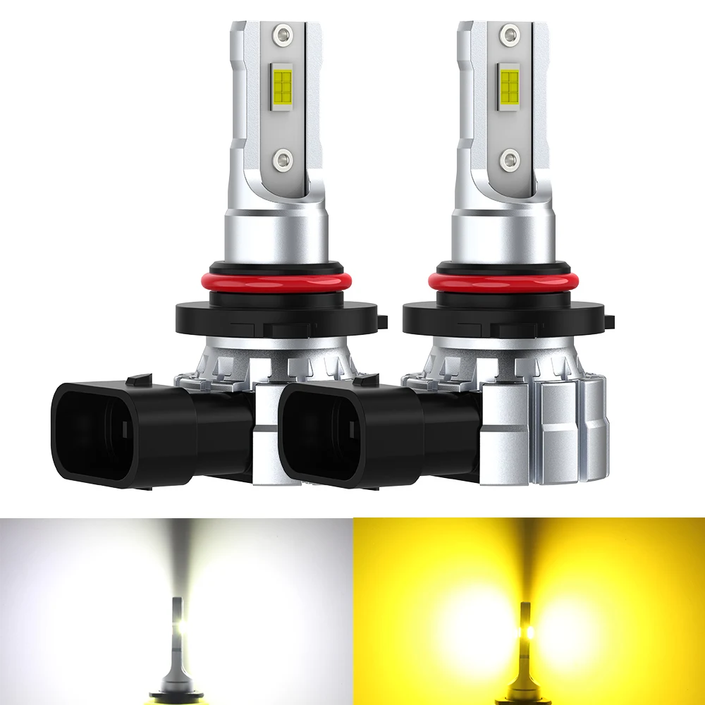2pcs 60W 12000LM Canbus H8 H11 H10 H16JP HB4 9006 HB3 LED Bulbs No Error White Yellow Bicolor Fog Lamp DRL Daytime Running Light