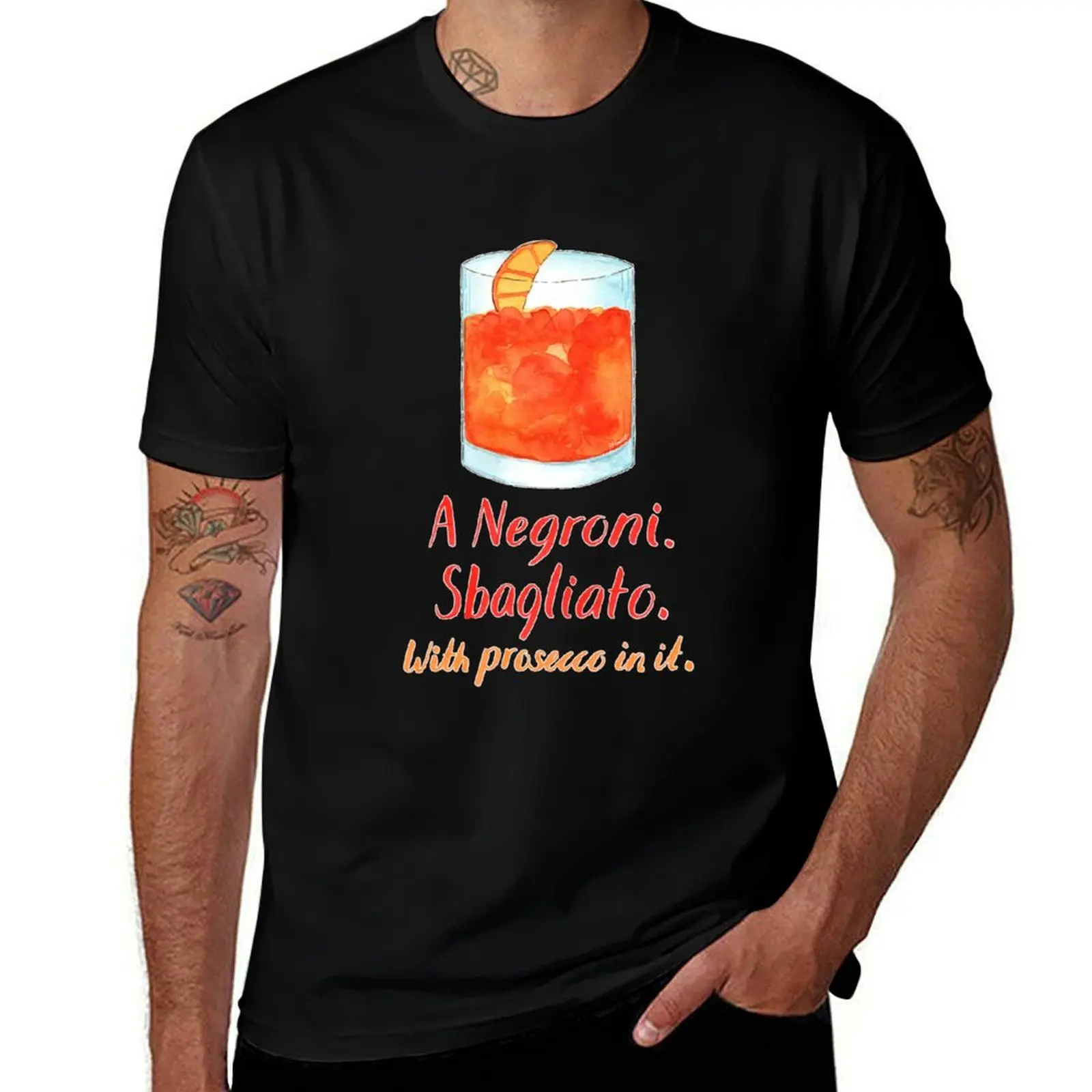 A Negroni, Sbagliato... with Prosecco in it. T-Shirt Breathable Mesh Panel T-Shirt