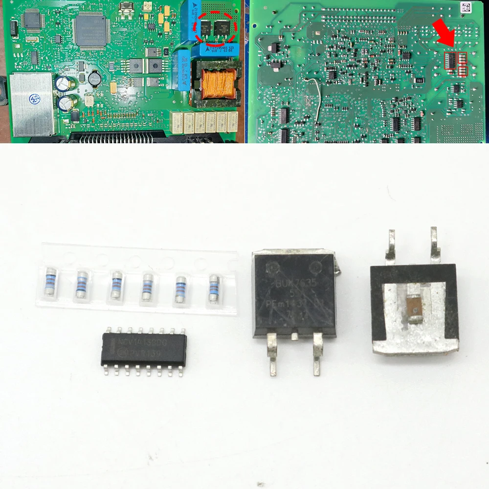 Car Keyless Entry Control Module Chip Transistor Repair Kit For VW Touareg 7L6 Phaeton 3D For Audi A8 D8 For Porsche Cayenne 9PA