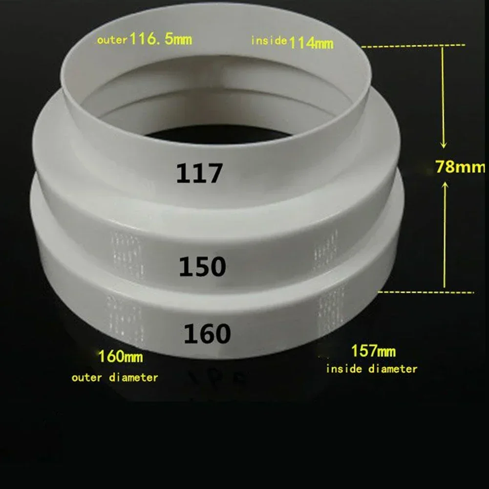 Conducto Extractor multireductor, Conector de tubo de ventilador de plástico ABS 80/100/110/120/150/160mm para conducto de ventilación de ventilador de escape, 1 unidad