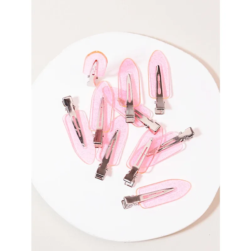 10 قطع من مشابك الشعر الشفافة للفتيات على الموضة بدون خياطة، مشابك إكسسوارات الوجه للمكياج، مشابك تصفيف الشعر الخاصة بشعر حقيقي #3