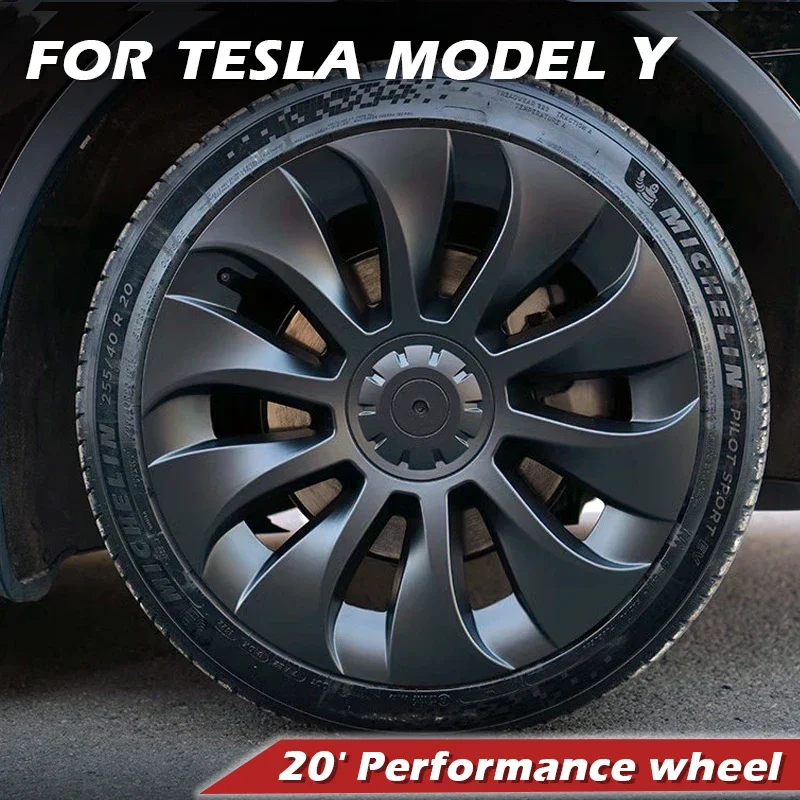 Per Tesla Modello Y 20 Pollici Coprimozzo Prestazioni Sostituzione Coprimozzo Automobile Coprimozzo Copertura Completa Accessori Parti di Ruote 2023