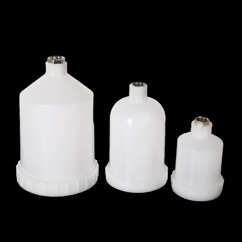 3pcs 125/250/600 Ml Paint Cup Sprayer, Gravity-Feed Paint Can Threaded Connector, Suitable For Spray Gun Accessories.