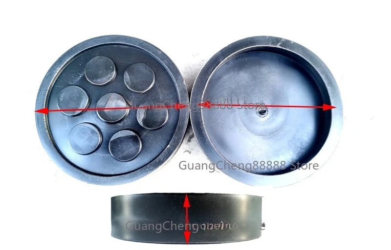 Universal 4Pcs 120mm Round Rubber Arm Pads Lift Pad Rubber Arm Pad Fit for Auto Lift Car Auto Truck Hoist