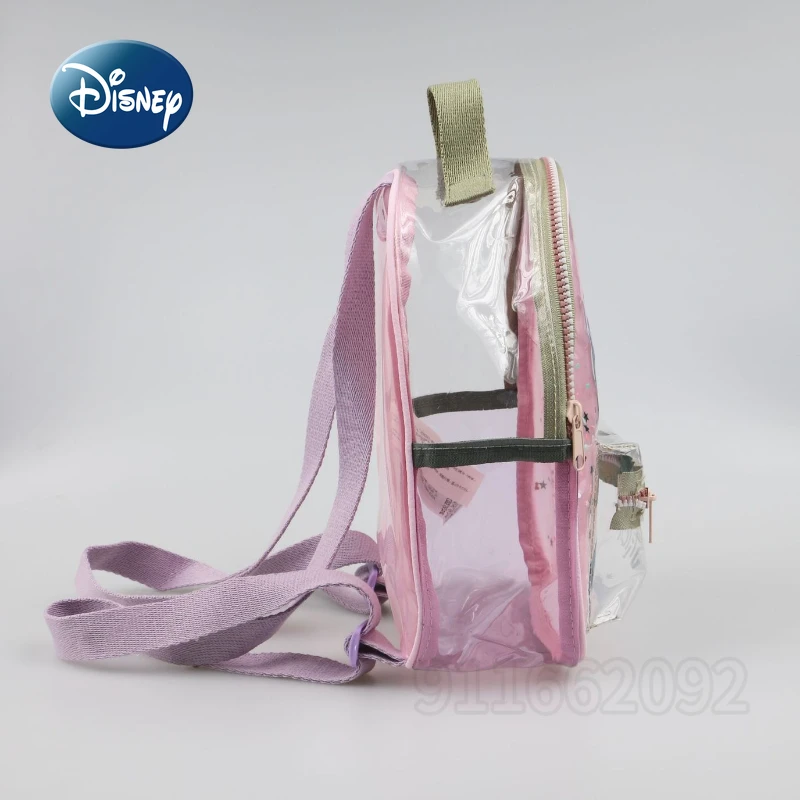 Disney Stitch New Transparent Backpack Luxury Brand Fashion Children's Transparent Backpack Cartoon Leisure Children's Backpack