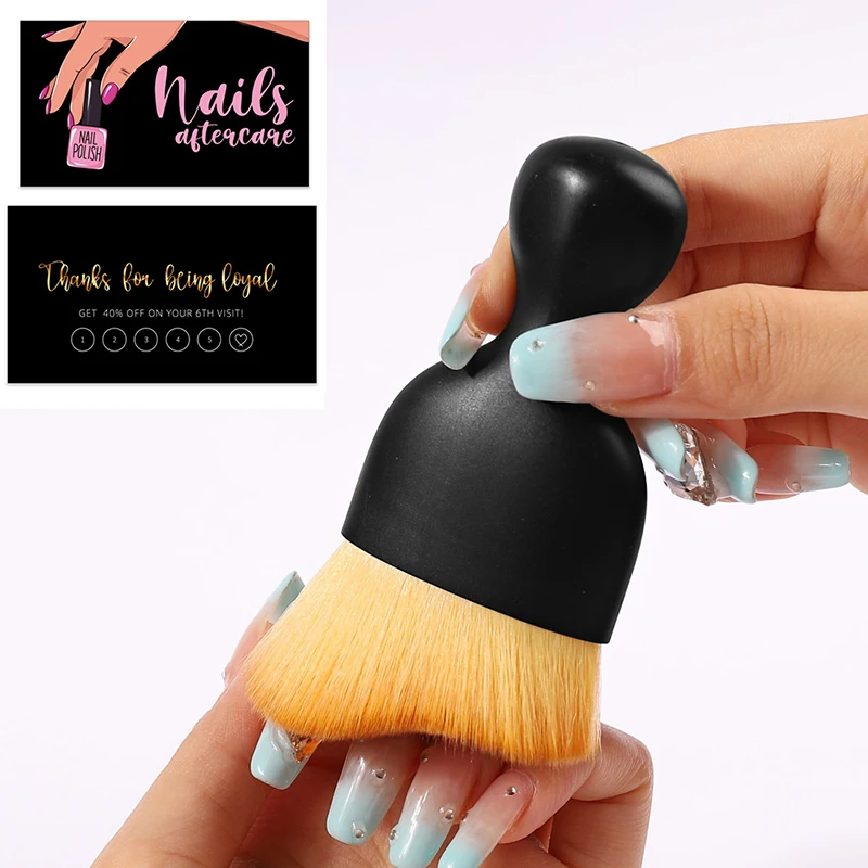 50 cartões feitos à mão dos cuidados posteriores da arte do prego dos pces-imprensa-on do prego, cartões pretos do desconto do negócio & da fidelidade, cartões da arte do prego da placa de papel