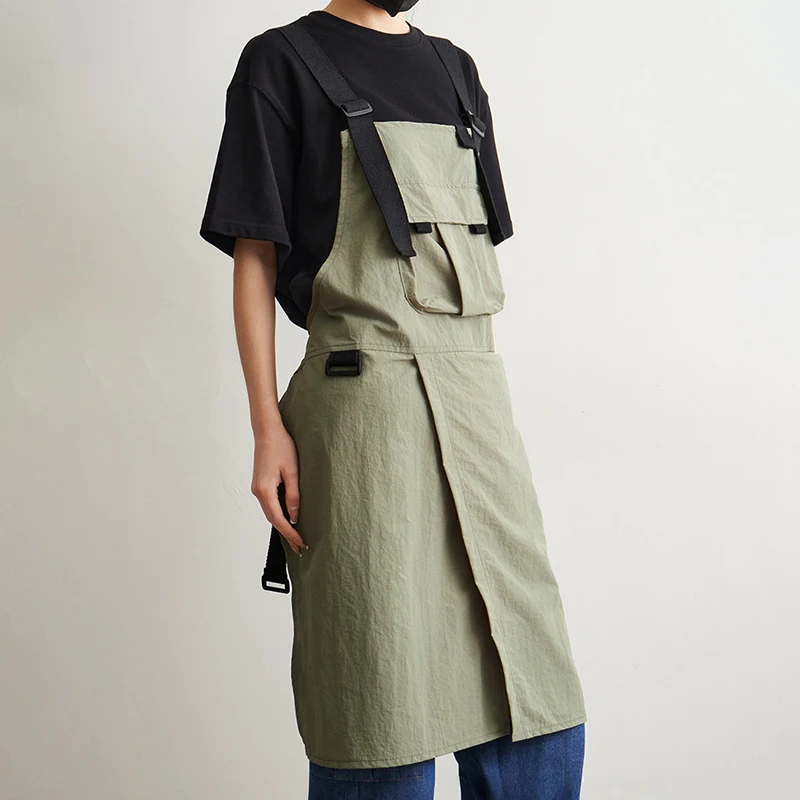 

Adjustable Long Cross Strap Apron with Split Legs for Baristas Art Students and Home Cleaning Durable Work Apron