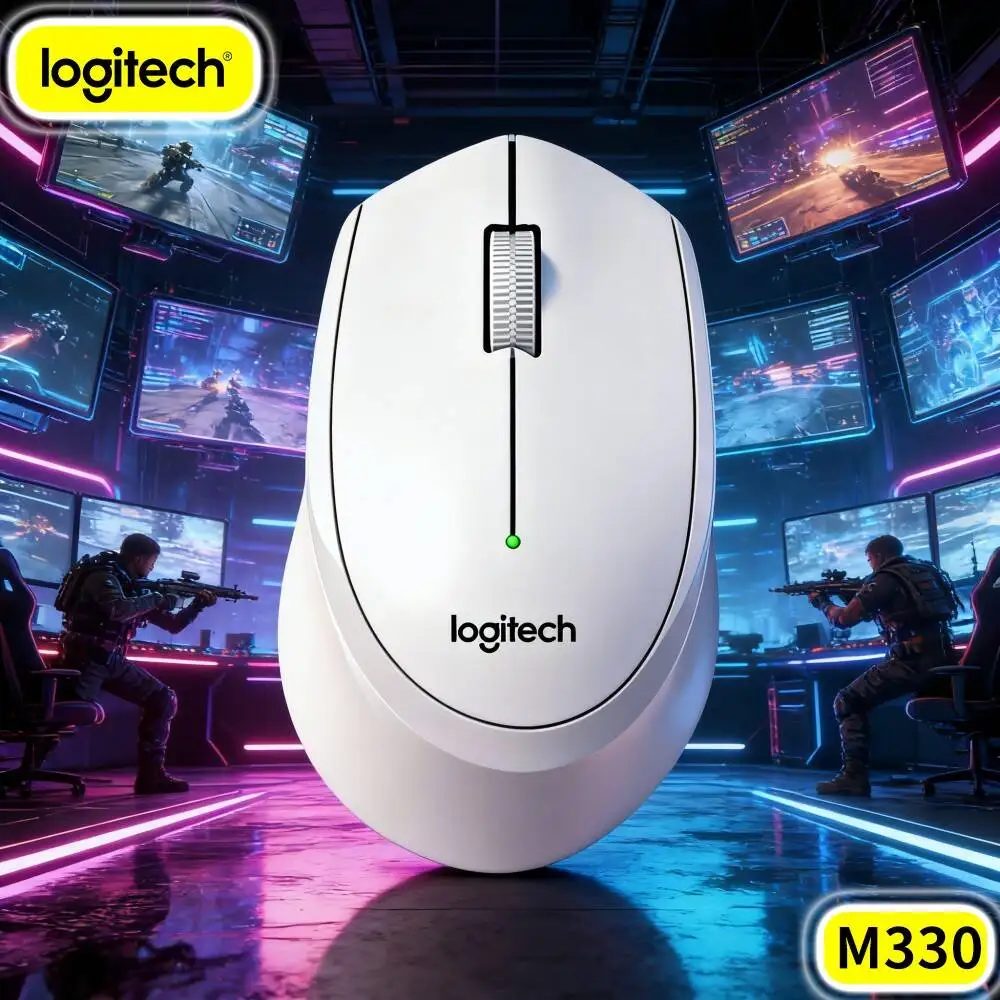 Remove Messy Wire On Work Desk Logitech M330 Silent Wireless Mouse Tidy Cable Free Setup For Home Office Desktop Table Surface