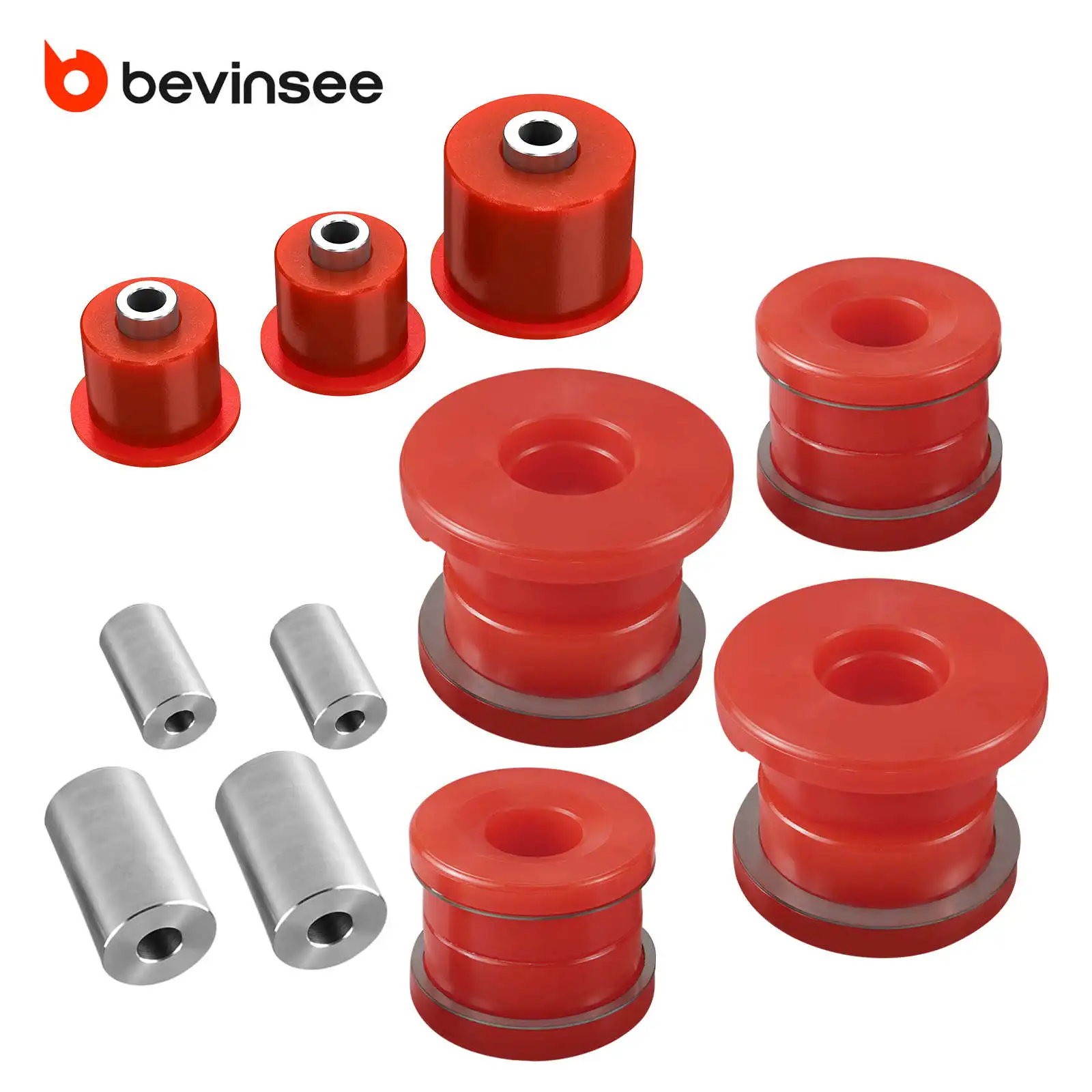 80A Polyurethane Rear Subframe Bushings & Differential Mount Bushings Kit for BMW E46, Replace for 33316770781 & 33176751808