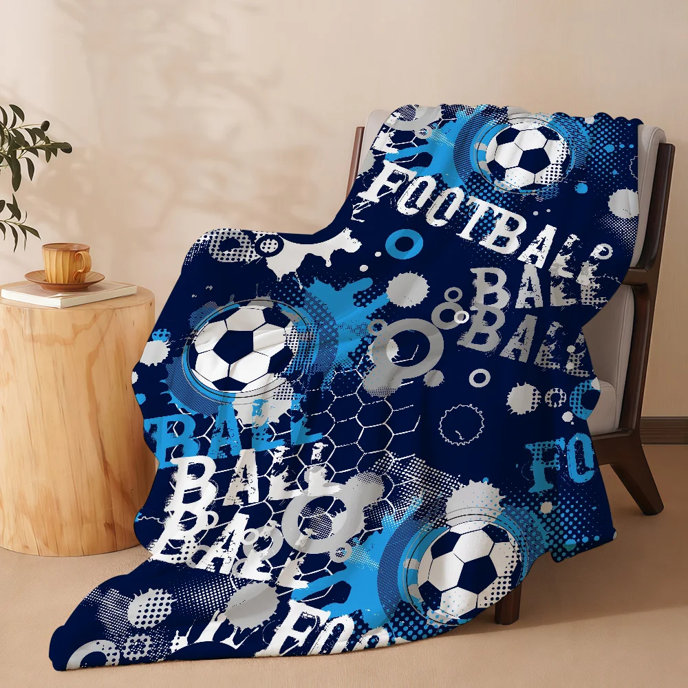 HOT COOL F-Football Fashion Blanket Soft Warm And Thick Perfect For Bedroom Living Room Bed Sofa Camping Picnic Office Gift