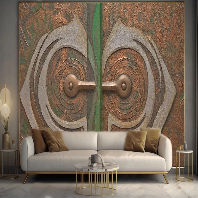 

Custom Photo Wall Paper Abstract Vintage Gate Metal Texture Large Mural Luxury Living Room Bedroom Wallpaper Home Decor Art Wall