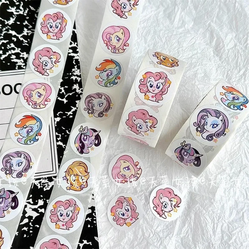500pcs/Roll Cartoon My Little Pony Stickers Kawaii Diy Pvc Laptop Decals Decoration DIY Laptop Phone Diary Cute Sticker view 3