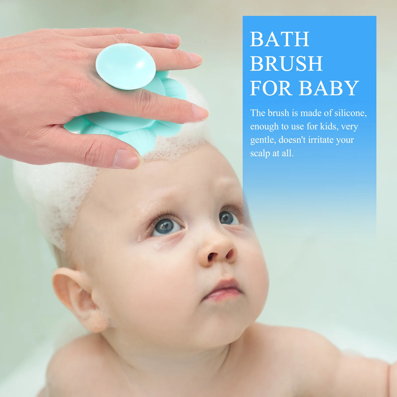 

1Pcs Silicone Shower Brush Safe and Gentle Hair Washer for Babies Soft Bathing Accessory with Ergonomic Design for Easy