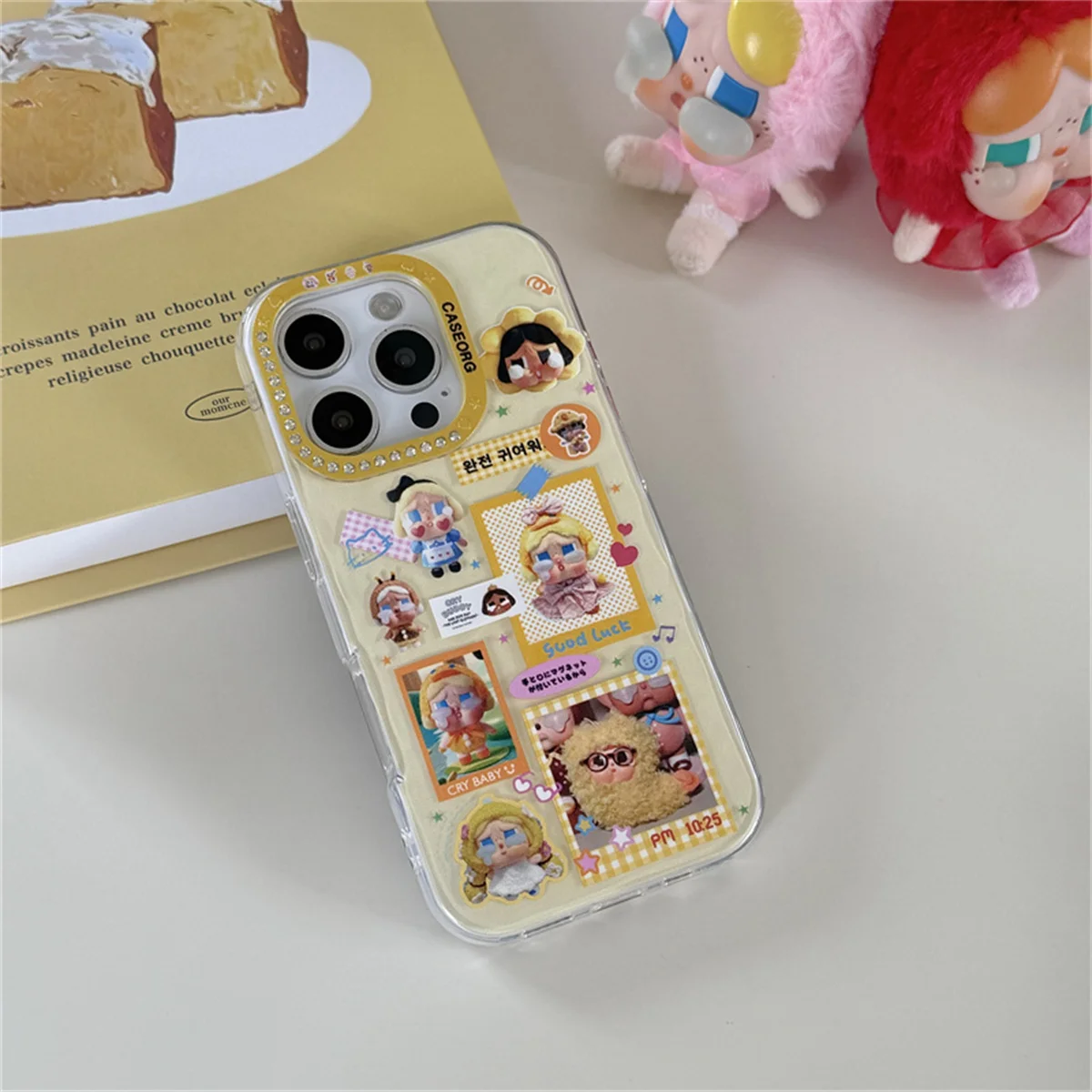Kawaii Cartoon Mädchen Handyhülle für iPhone 15 Pro 16 14 Pro Max 16 Pro Abdeckung mit Anhänger stoßfest niedliche Hüllen Funda