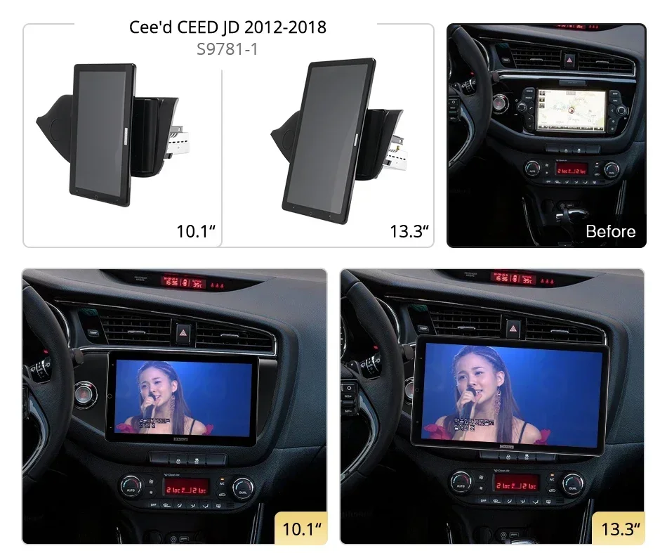 1920*1080 13.3'' Ownice Android10.0 Car Multimedia for KIA Cee'd CEED JD 2012-2018 Auto Radio Audio 4G LTE 360 Coaxial No DVD