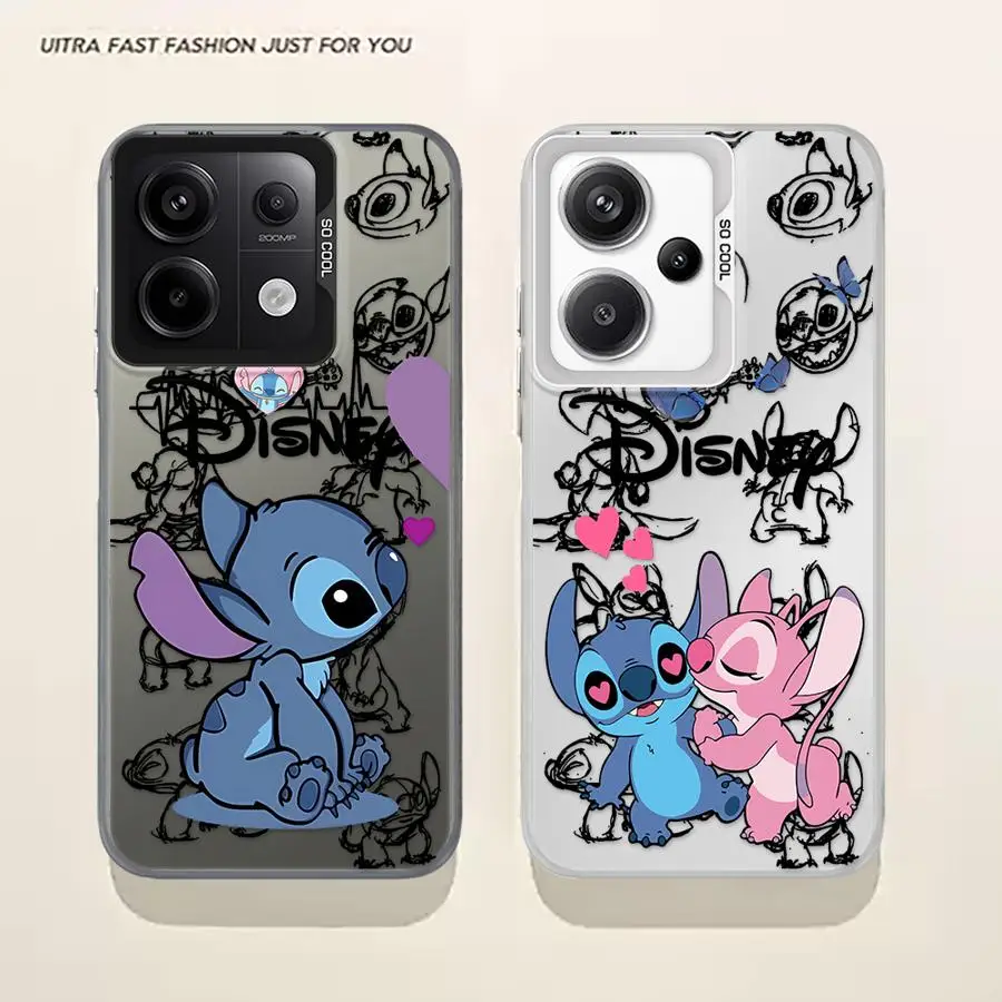 

Phone Case for Xiaomi Redmi Note 14Pro+ 12S 13 Pro + 10S 12Pro 12 10 11 14 11S Soft Cover Disney Stitch Angle