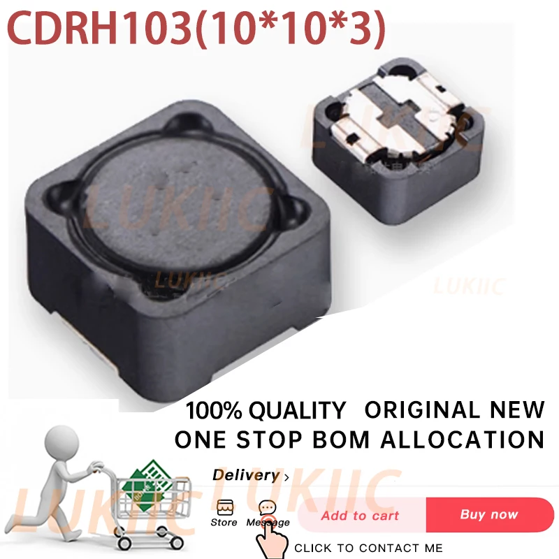 

50PCS CDRH103 CD103 10/15/22/33/47/68UH 10*10*3 SMD Power inductor