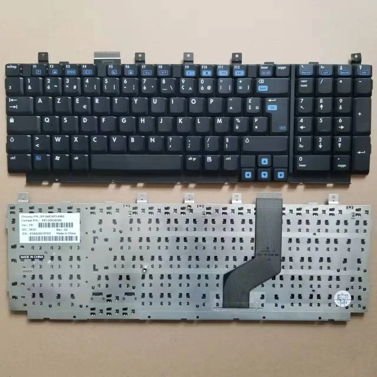 New UK French Keyboard For HP Pavilion DV8000 DV8300 Clavier Black MP-04516GB-6982 PK13ZK30T00 FR