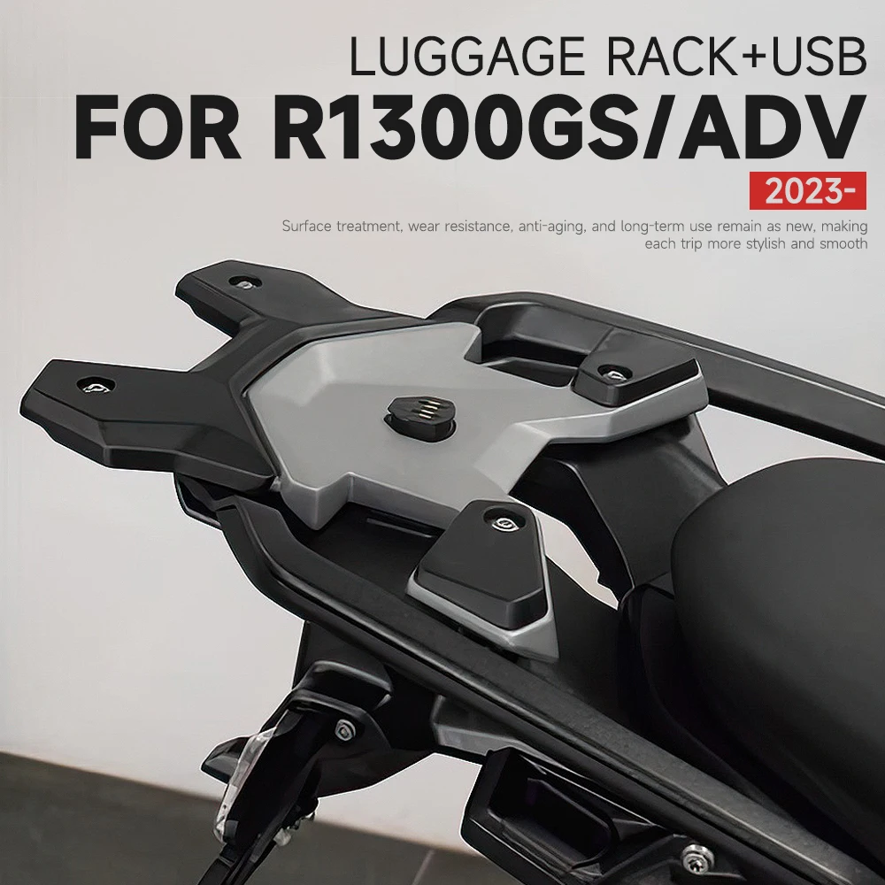

2025 Accessories For BMW R1300GS R 1300 GS Adventure 2023- 2024 Storage Box Support Motorcycle Rear Luggage Rack USB interface