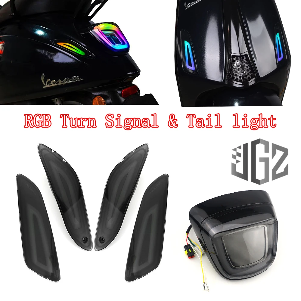 

Мотоциклетный RGB передний и задний сигнальный фонарь, стоп-сигнал, индикатор для VESPA Sprint Primavera 150 2017-2023