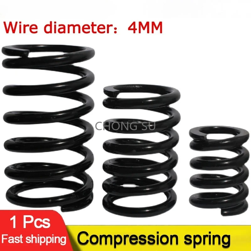 

65MN Strong Spring Steel Pressure Compression Spring Shock Absorption Return Spring, Diameter 4.0 mm, Od：20-45 mm, L:20-100mm