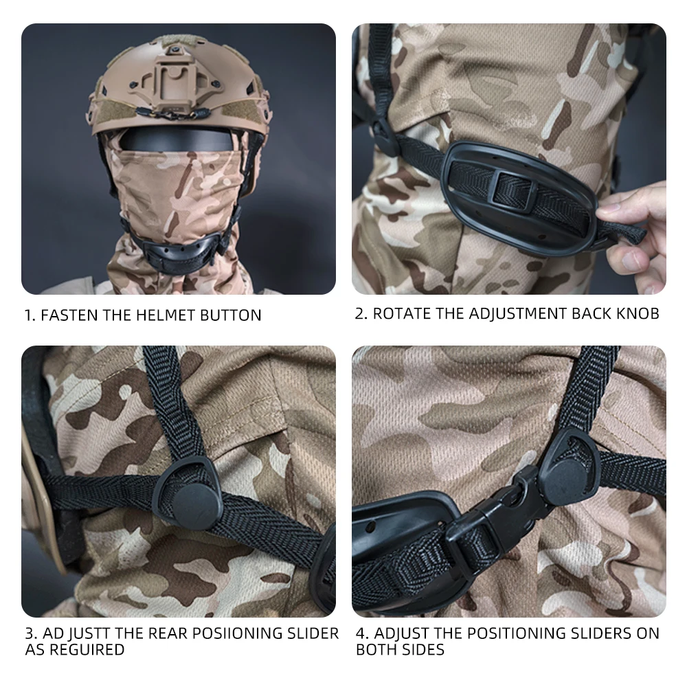 BOOIU Revision Tactical Helmet Multi-Function Rail Explosion Proof Buffer Helmet Outdoor Cs Paintball Game Protective Helmet