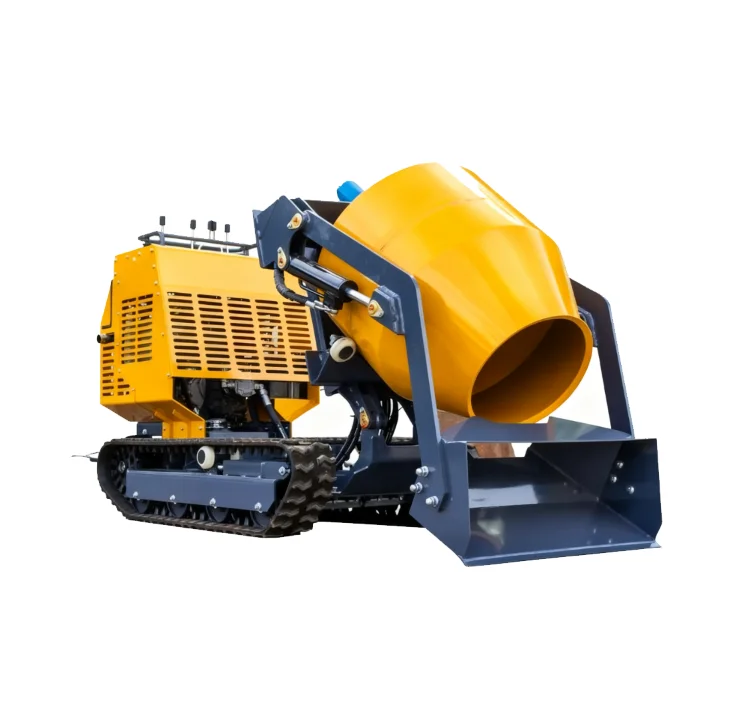 

New Diesel Mini Portable Crawler Cement Mixer Machine with Tracks Gear 500L Small Dumper Truck Self-loading Concrete Mixer
