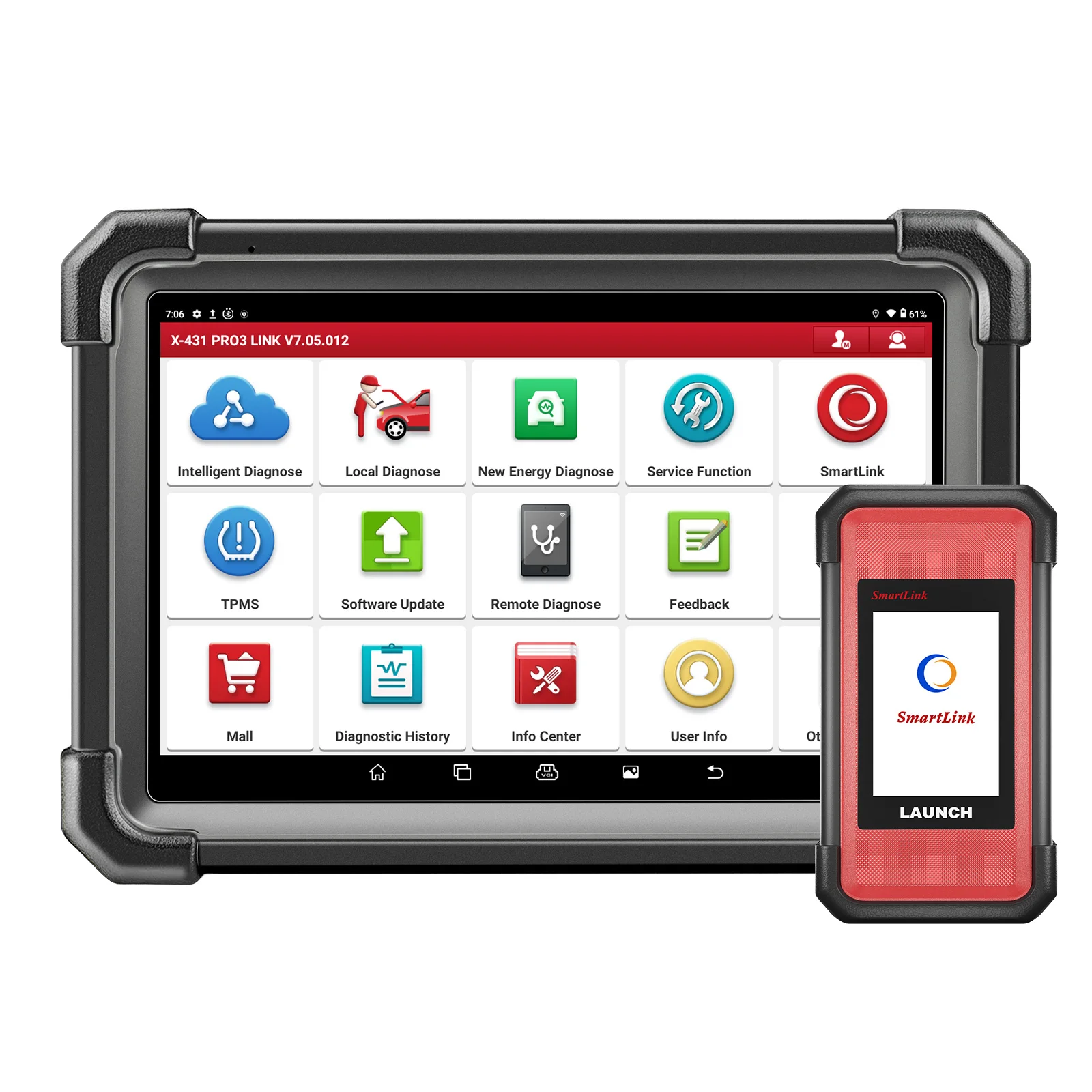 LNCH X431 PRO3S + SmartLink HD 12V Car/24V شاحنة/أداة تشخيص 2 في 1 قارئ رمز obdii ماسح ضوئي تلقائي #1