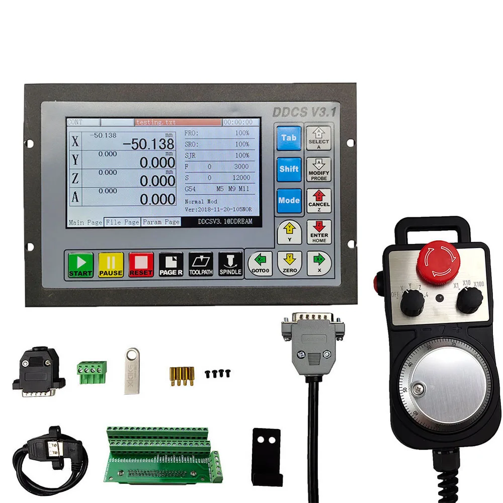 4-axis CNC machining motion control system Offline engraving controller Offline controller instead of mach3 Read U disk G code