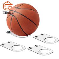 Acrylic FootBall Display Stand Basketball Wall Mount Ball Support Bracket Holds for Volleyball Soccer Balls Display Stand Holder