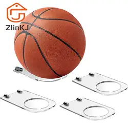 Acrylic FootBall Display Stand Basketball Wall Mount Ball Support Bracket Holds for Volleyball Soccer Balls Display Stand Holder