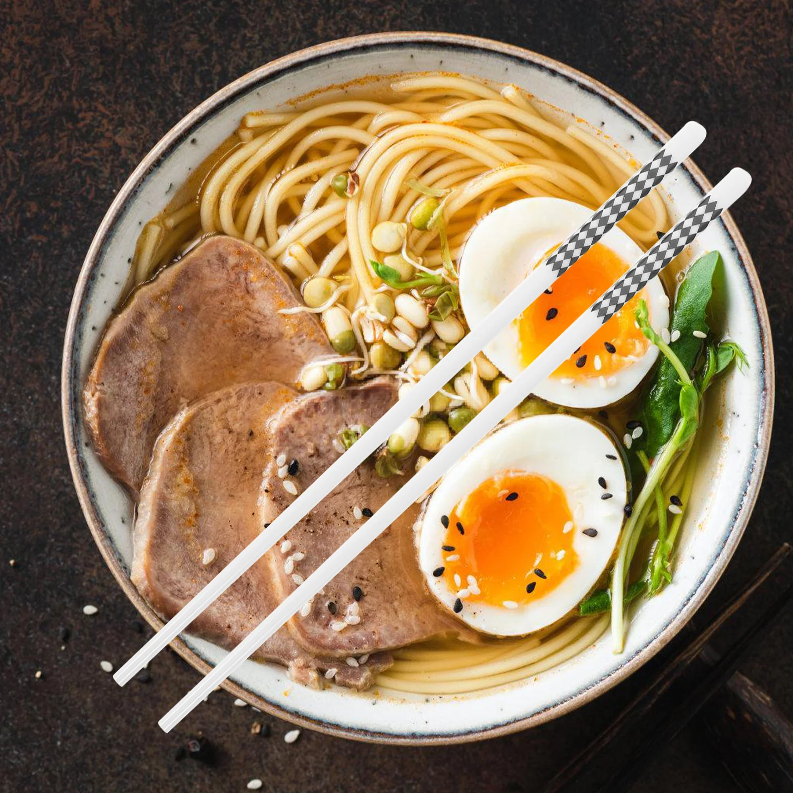 

5Pairs Ceramic Chopsticks Set Elegant Non-Slip Reusable Dishwasher Safe for Sushi Noodles Hot Pot Family Dining Gift