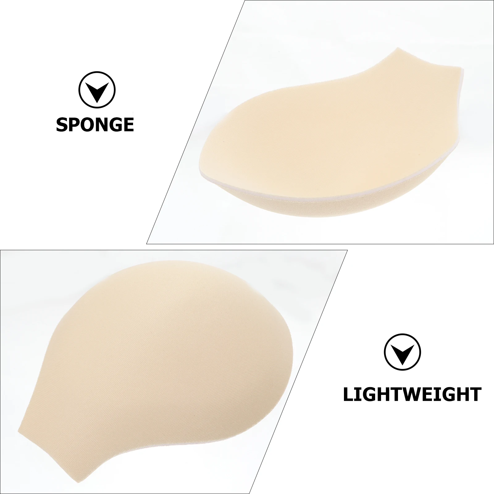 

6pcs Sponge Bulge Pad Insert For Swimwear Underwear Protection Lightweight Cushioning Mat For Shorts