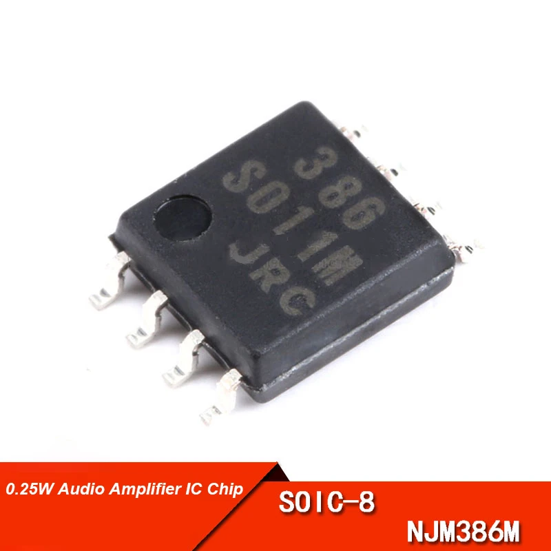 

1 PCS SMD NJM386M SOP-8 0.25W Portable / Desktop PC Audio Amplifier IC Chip