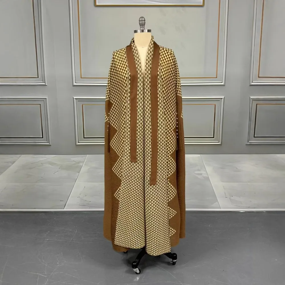 Miyake Pleated Plus Size Women's Premium Sense Cardigan Robe Jacket Women's Clothing High Stretch Loose Fold Elegant Clothing