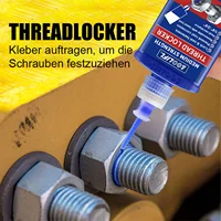 LOOLIFL, 243 resistencia media, agente de bloqueo de hilos, adhesivo anaeróbico, impermeable, a prueba de herrumbre, resistente al aceite, desmontable