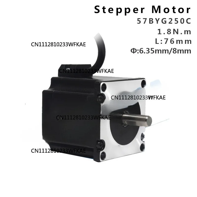 Nema 23 Stepper Motor 57x57x76mm Body 1.8 Stepper Angle 3.0A,Torque 1.8N 2 Phase 4-Lead with 80cm Cable for 3D Printer, CNC